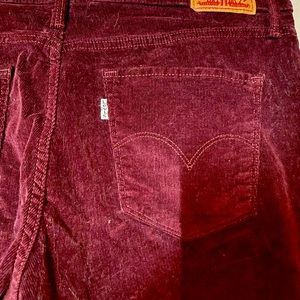 Levi's 311 Burgundy Corduroy Pants